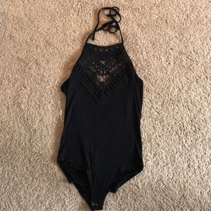 Black bodysuit top